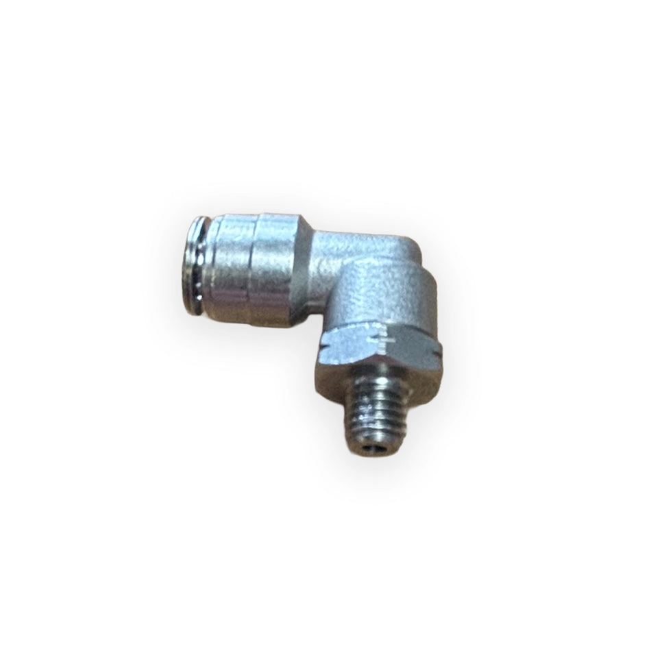 Lincoln Industrial 244053 Quicklube 1/4" Tube x 1/4-28" Male 90° Elbow Swivel Quicklinc Push-In Style Fitting for Nylon Tubing