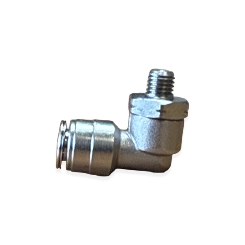 Lincoln Industrial 244053 Quicklube 1/4" Tube x 1/4-28" Male 90° Elbow Swivel Quicklinc Push-In Style Fitting for Nylon Tubing