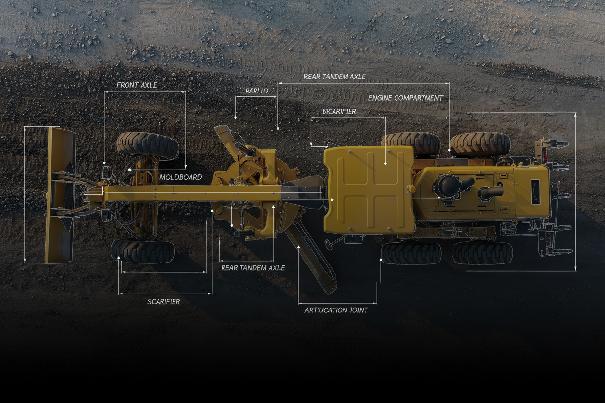 CAT Grader with CAD Overlay